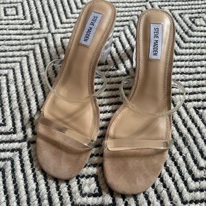 Steve Madden clear heels, only wore a few times